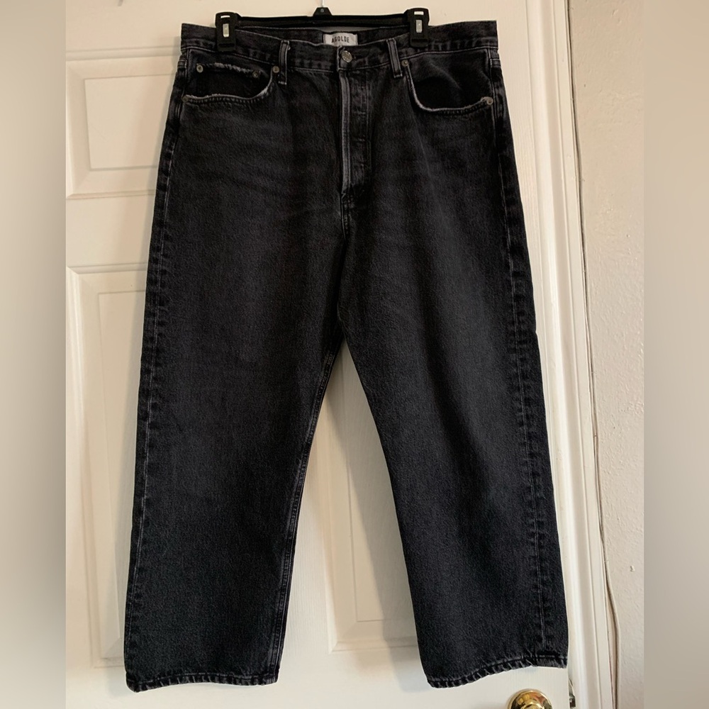 Agolde 90s High Rise Loose Button Fly Capri Jeans